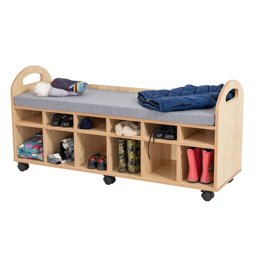 Willowbrook Large Cloakroom Bench with Props DFEC060 Childrens Furniture