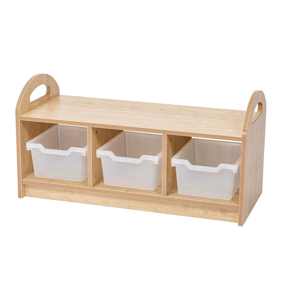 Willowbrook Pioneer One Tier Open Shelving Unit with Dividers and Tubs DFEC00T Childrens Furniture