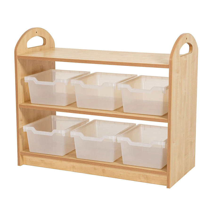 Willowbrook Pioneer Two Tier Open Shelving with Tubs DFEC005B Childrens Furniture