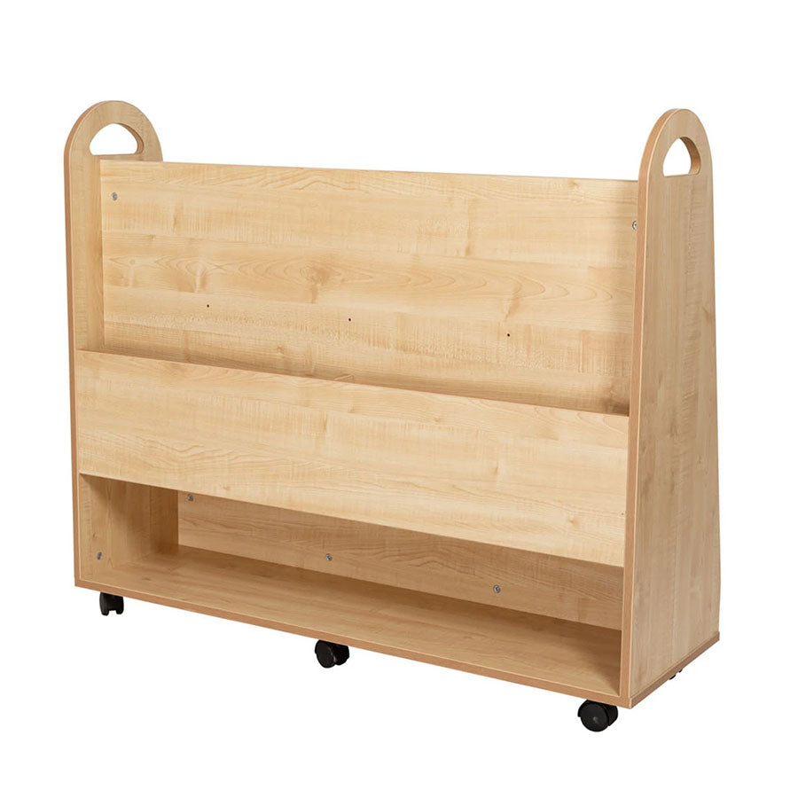 Willowbrook Wallace Wide 4 Display Shelf Storage Back View with Props DFEC016 Childrens Furniture Book Storage