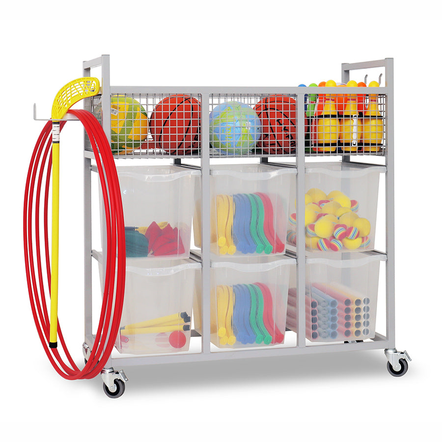 Sports Trolley & 6 Translucent Jumbo Trays