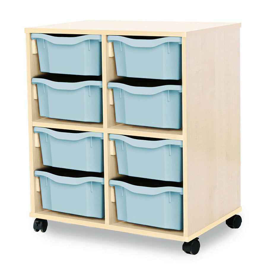 Monarch Allsorts Tray Units 8 Double Tray Unit Maple Light Blue Monarch trays