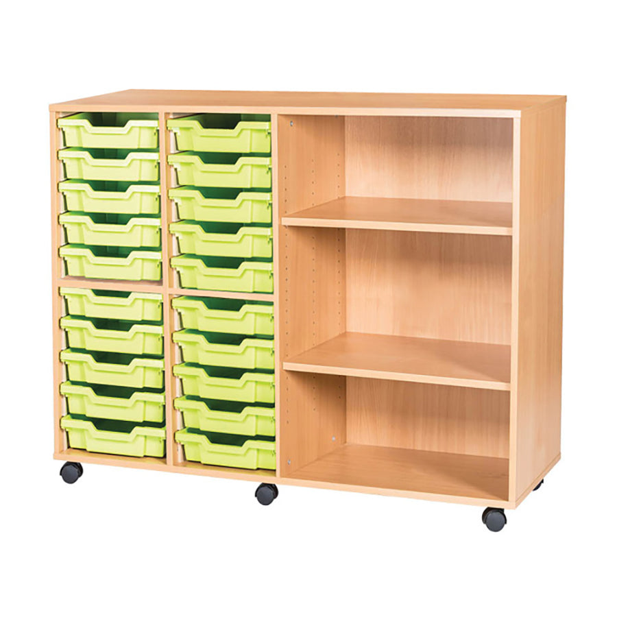 Smart Storage 20 Shallow Tray Unit with 2 Shelves