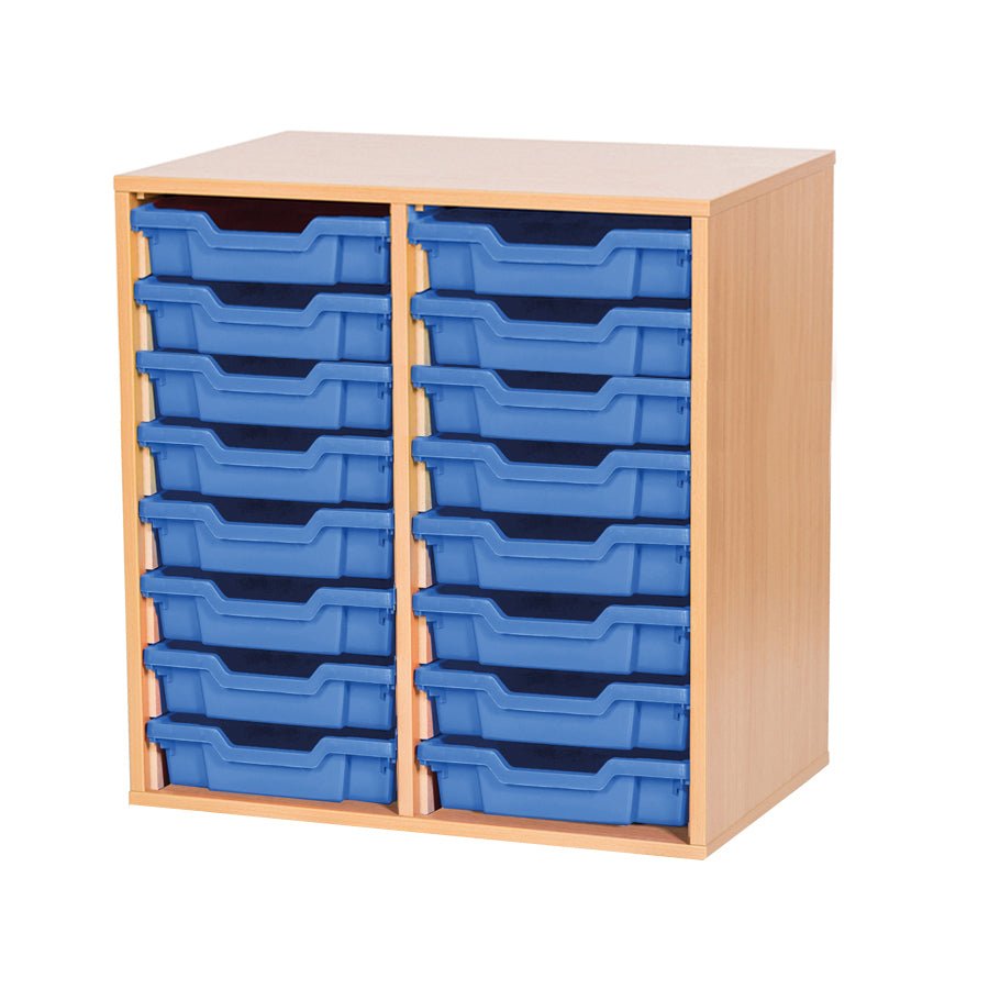 Smart Storage 16 Shallow Tray Double Unit