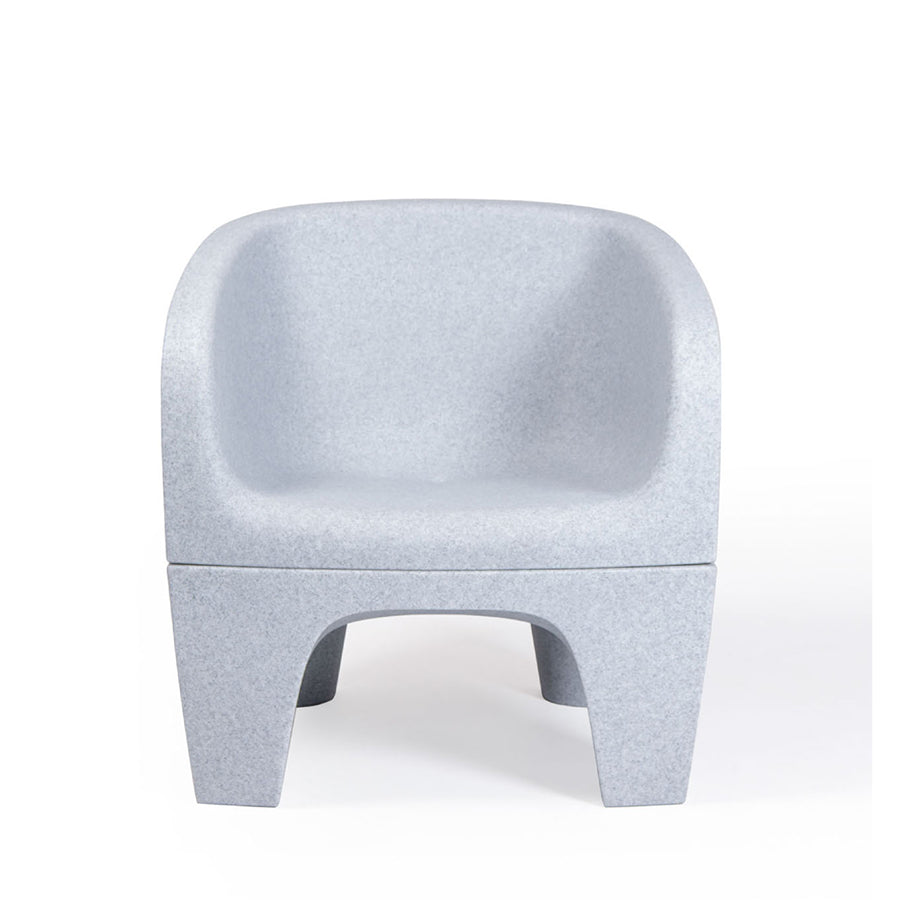 Gummy Bear Moulded Leg Outdoor Chair Grey Melange Front