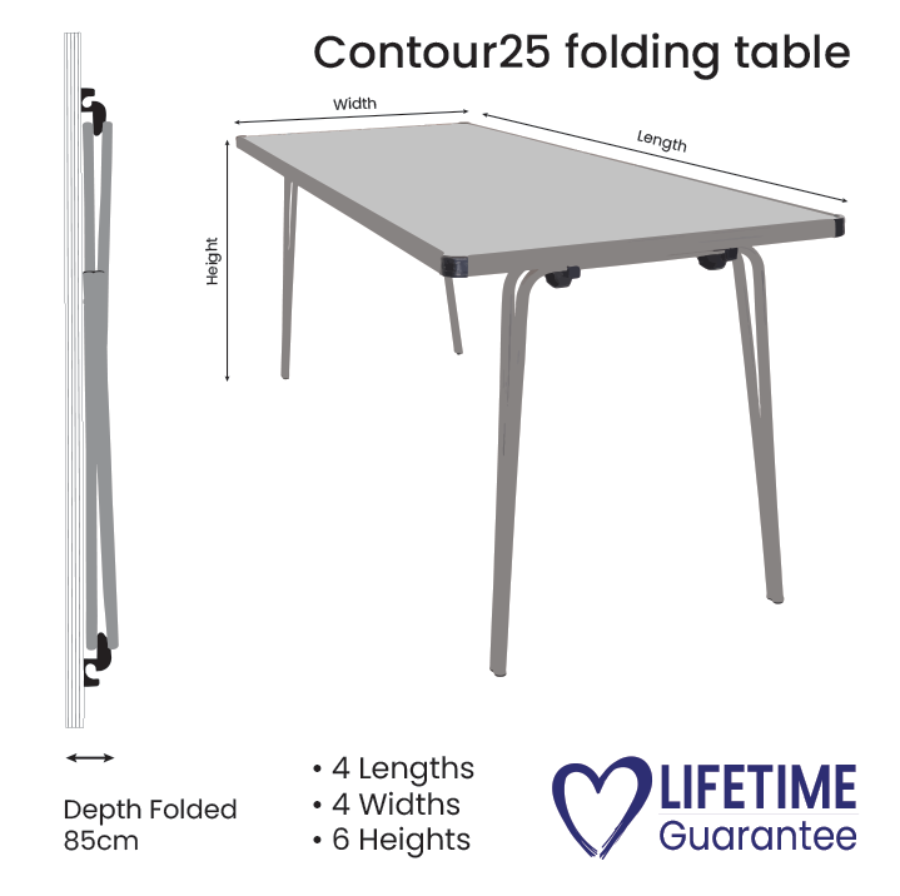 Contour 25 Folding Table 1220X685