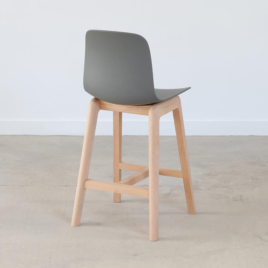 Flux Beech Wood 4 Leg Stool