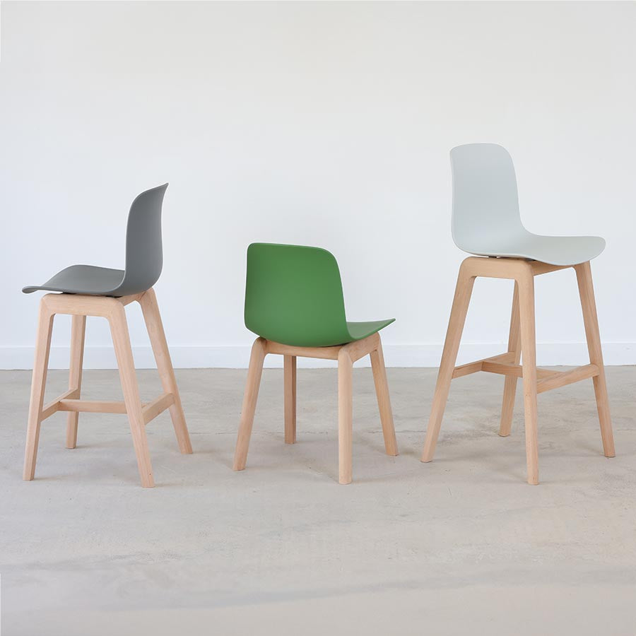 Flux Beech Wood 4 Leg Stool