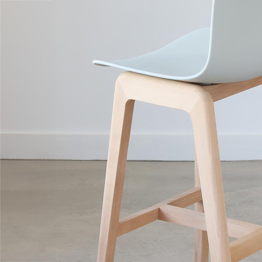 Flux Beech Wood 4 Leg Stool