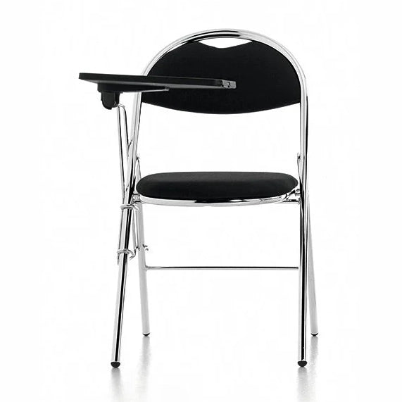 Milan High Back Black Vinyl Chrome Frame Folding Visitor Chair