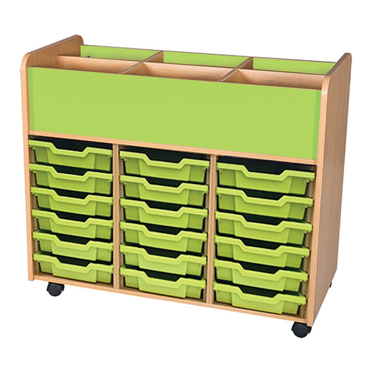 Kubbyclass 18 Tray Mobile Trolley with Top Storage