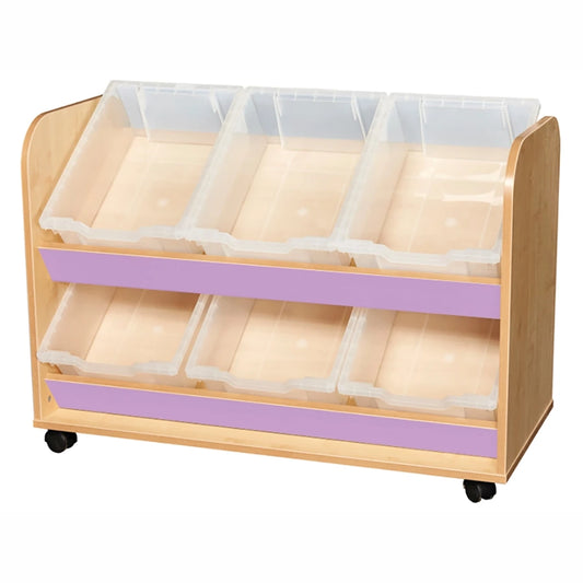 Kubbyclass Two Tier 6 Tray Easy Access Trolley