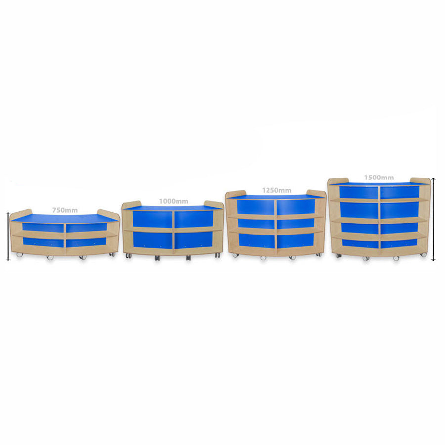 KubbyClass® Grand Curved Library Bookcases (4 Heights)