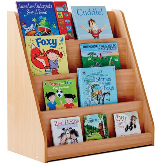 Library Book Unit with 4 Tiered Fixed Shelves