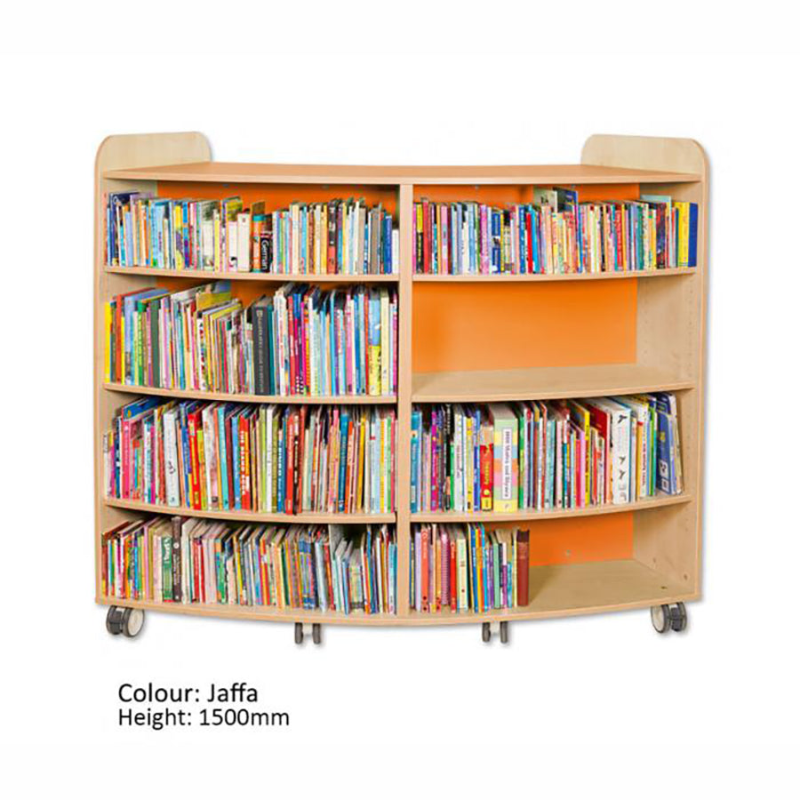 KubbyClass® Grand Curved Library Bookcases (4 Heights)