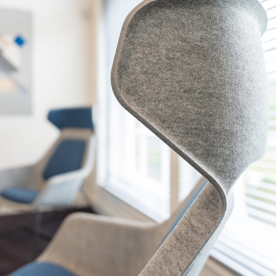 Felt Relax Skid Frame Chair