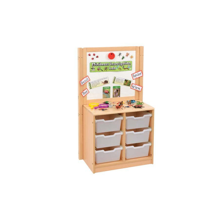Rs 2 Bay A4 6 Deep Clear Tray Unit & Cork/ Drywipe Divider