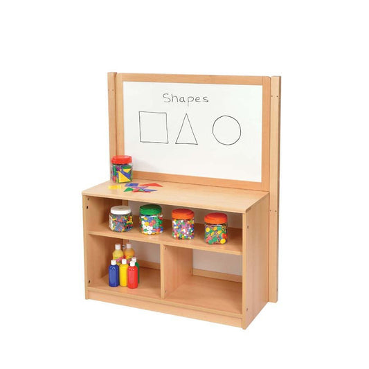Open Bookcase With Insert Panel & Drywipe /Mirror Divider