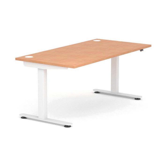 Inmotion 1200 Rectangular Single Desk Silver