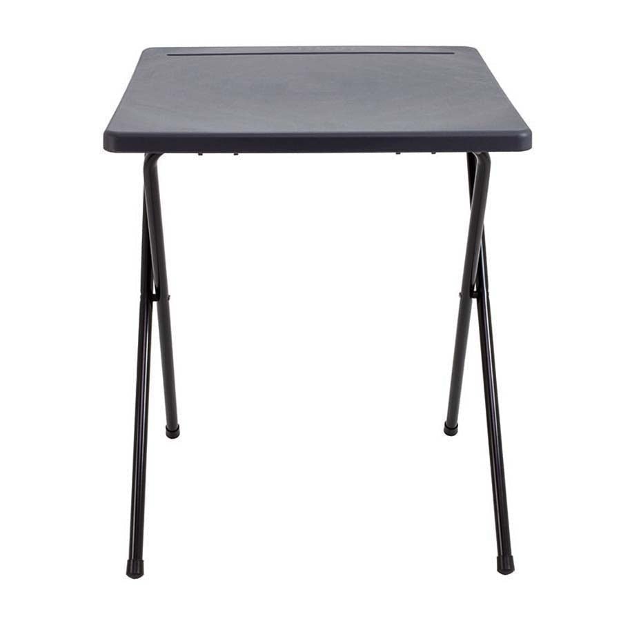 Charcoal Plastic Folding Exam Desks + 1 Trolley