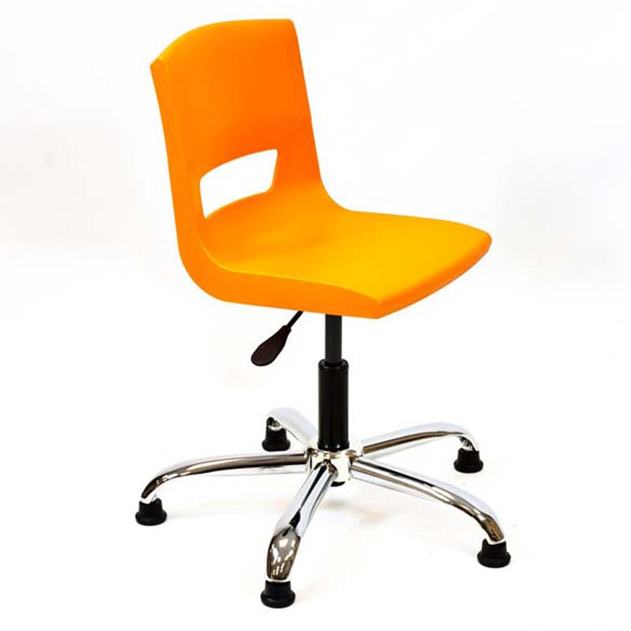 Postura+ Task Chair with Chrome Base Tangerine Fizz