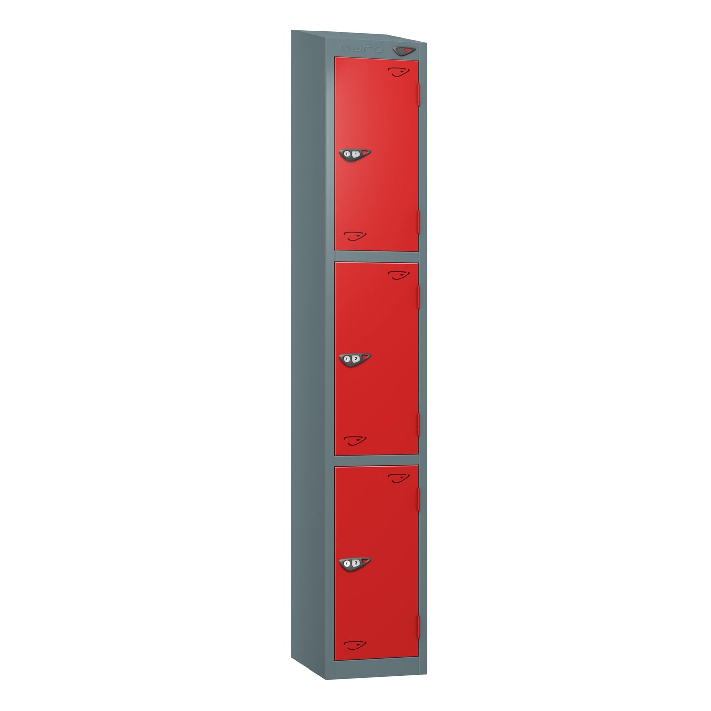 Pure Prime 3 Door Sloping Top Locker H1950/1800xW450xD450mm