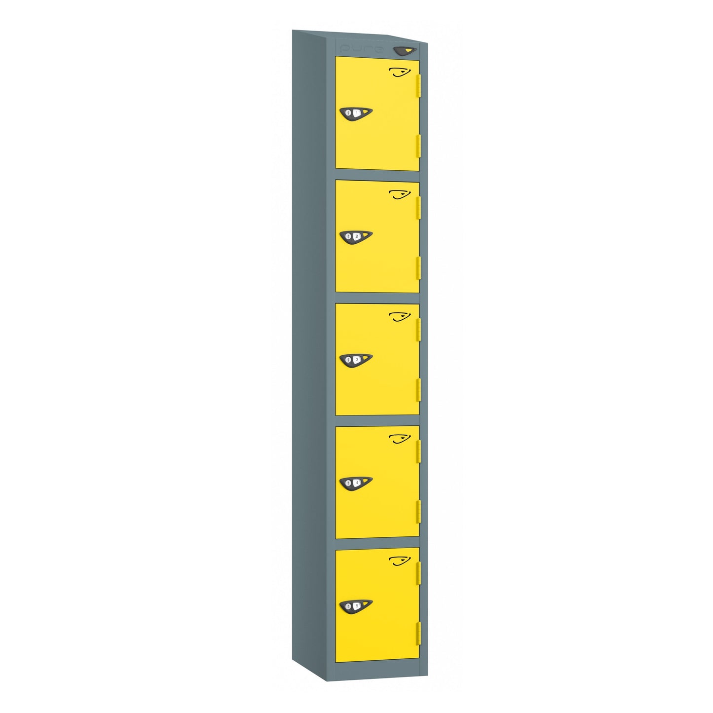 Pure Prime 5 Door Sloping Top Locker H1950/1800xW300xD450mm
