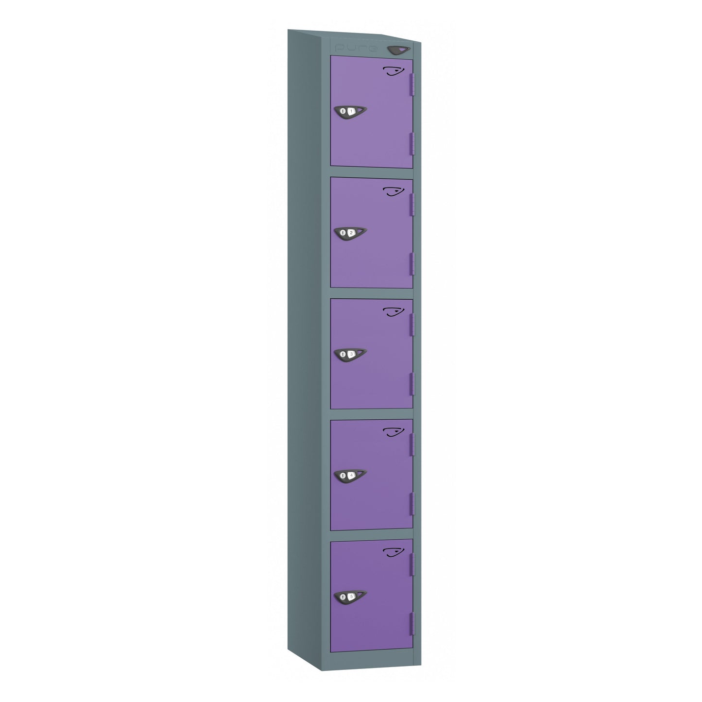 Pure Prime 5 Door Sloping Top Locker H1950/1800xW450xD450mm