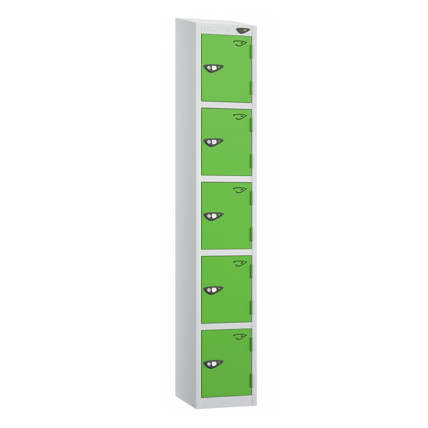 Pure Prime 5 Door Sloping Top Locker H1950/1800xW300xD450mm
