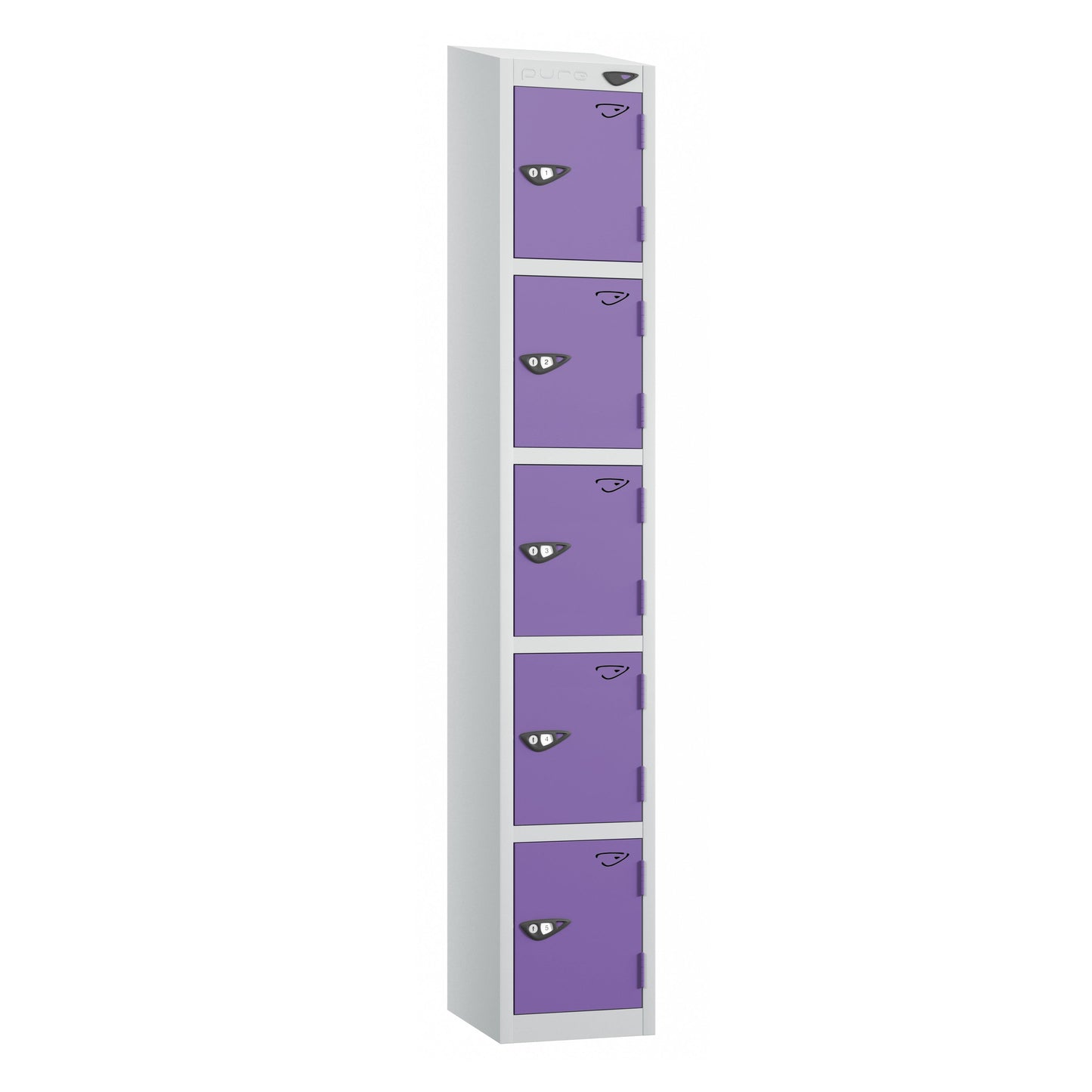 Pure Prime 5 Door Sloping Top Locker H1950/1800xW300xD450mm