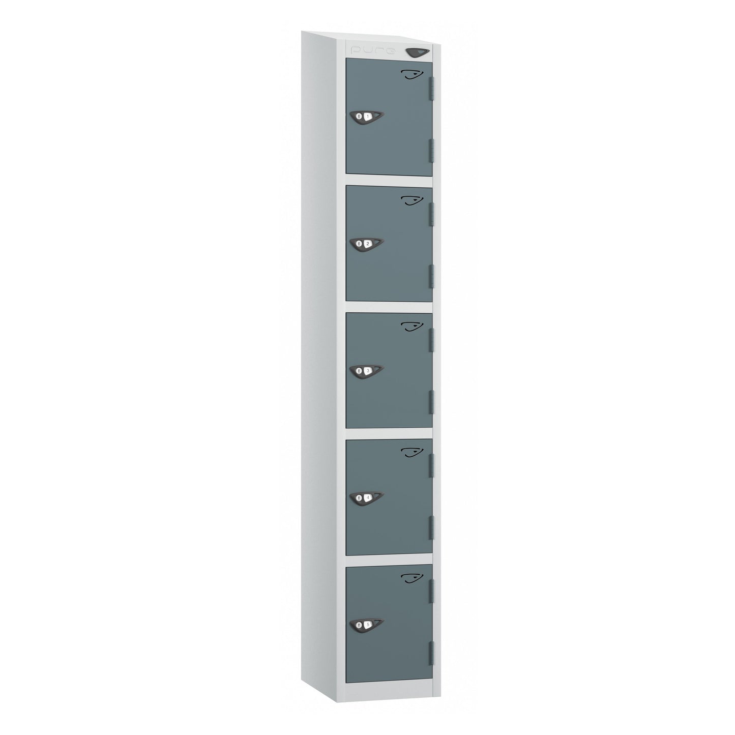 Pure Prime 5 Door Sloping Top Locker H1950/1800xW300xD450mm