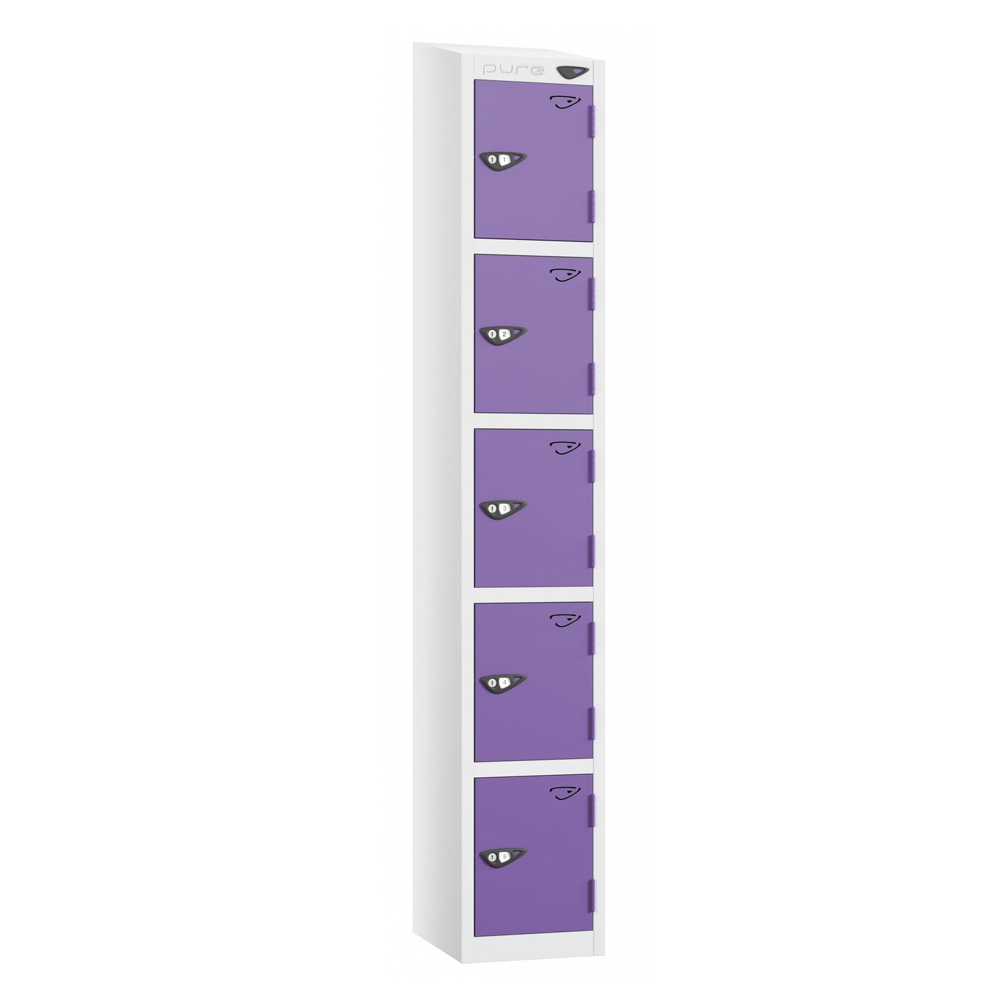 Pure Prime 5 Door Sloping Top Locker H1950/1800xW300xD450mm