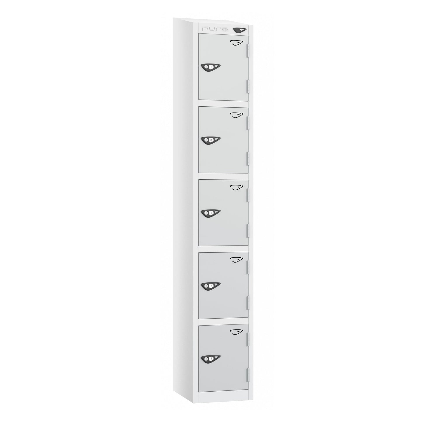 Pure Prime 5 Door Sloping Top Locker H1950/1800xW300xD450mm