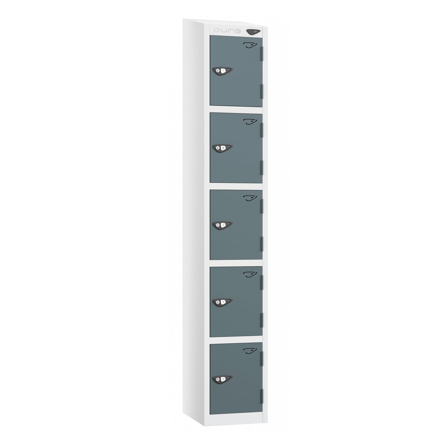 Pure Prime 5 Door Sloping Top Locker H1950/1800xW300xD450mm