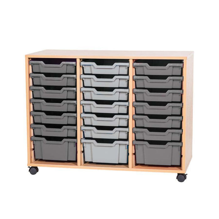 Smart Storage Open 24 Tray Triple Mobile Unit