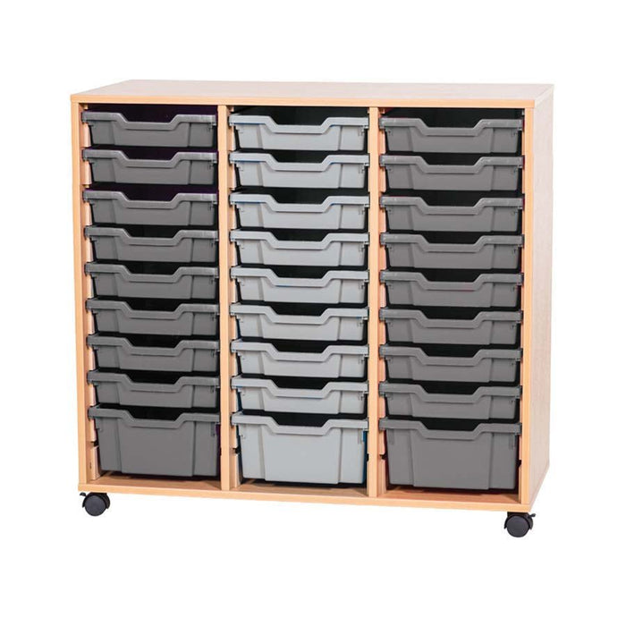Smart Storage Open 30 Tray Triple Mobile Unit