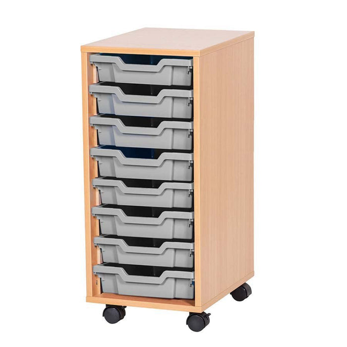 Smart Storage Open 8 Tray Single Mobile Unit