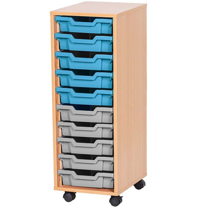 Smart Storage Open 10 Tray Single Mobile Unit