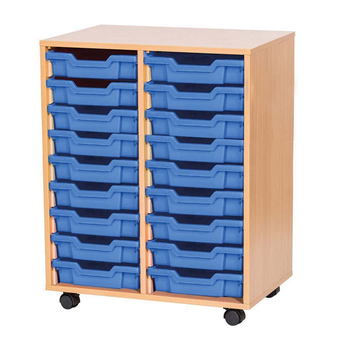 Smart Storage Open 18 Tray Double Mobile Unit