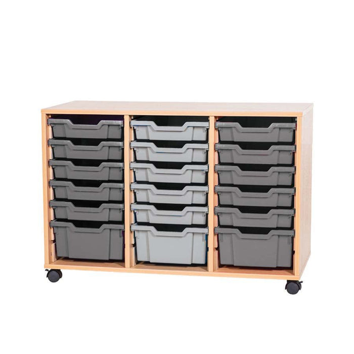Smart Storage Open 21 Tray Triple Mobile Unit