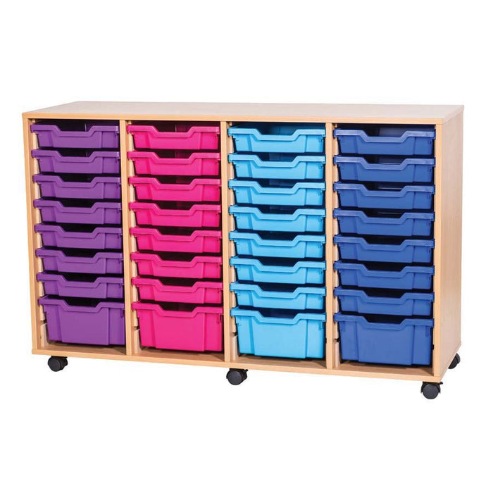 Smart Storage Open 36 Tray Quad Mobile Unit
