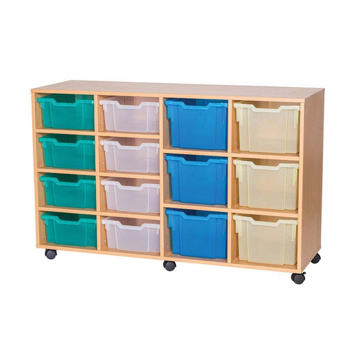 Smart Storage 9 Extra Deep Tray Fixed Shelf Mobile Unit