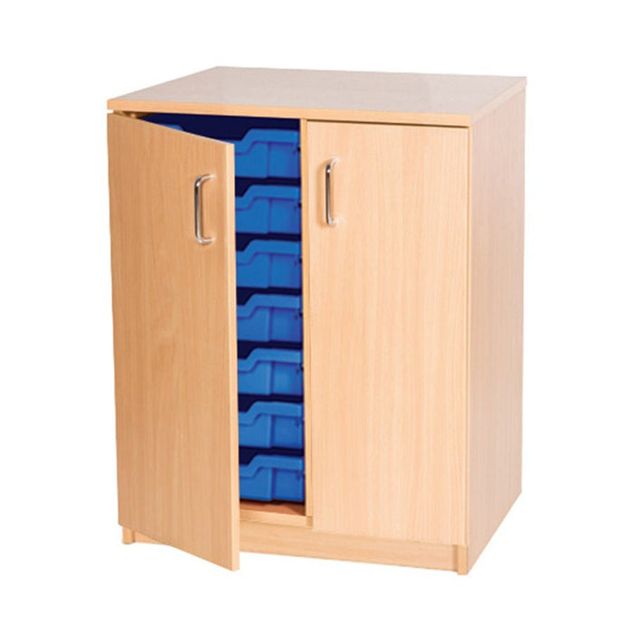 Smart Storage 14 Tray Double Static Unit Lockable Doors