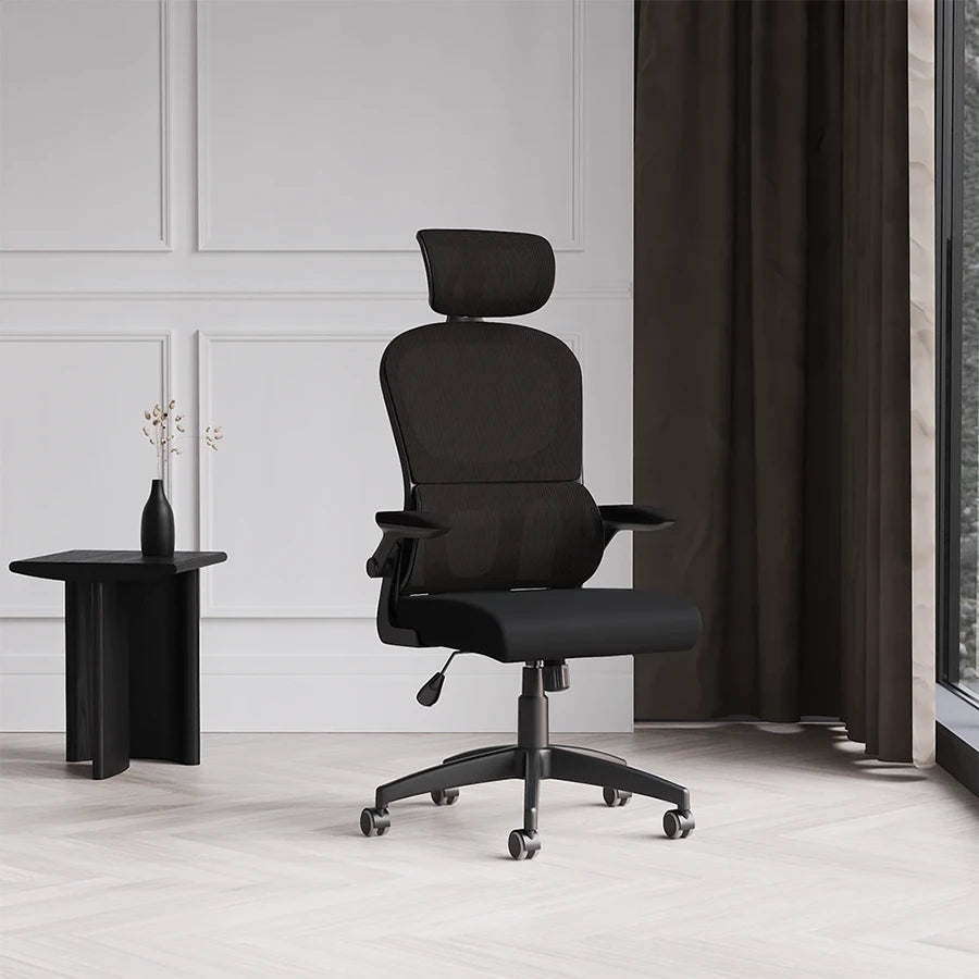 Iris Task Operator Mesh Back Fabric Seat With Headrest