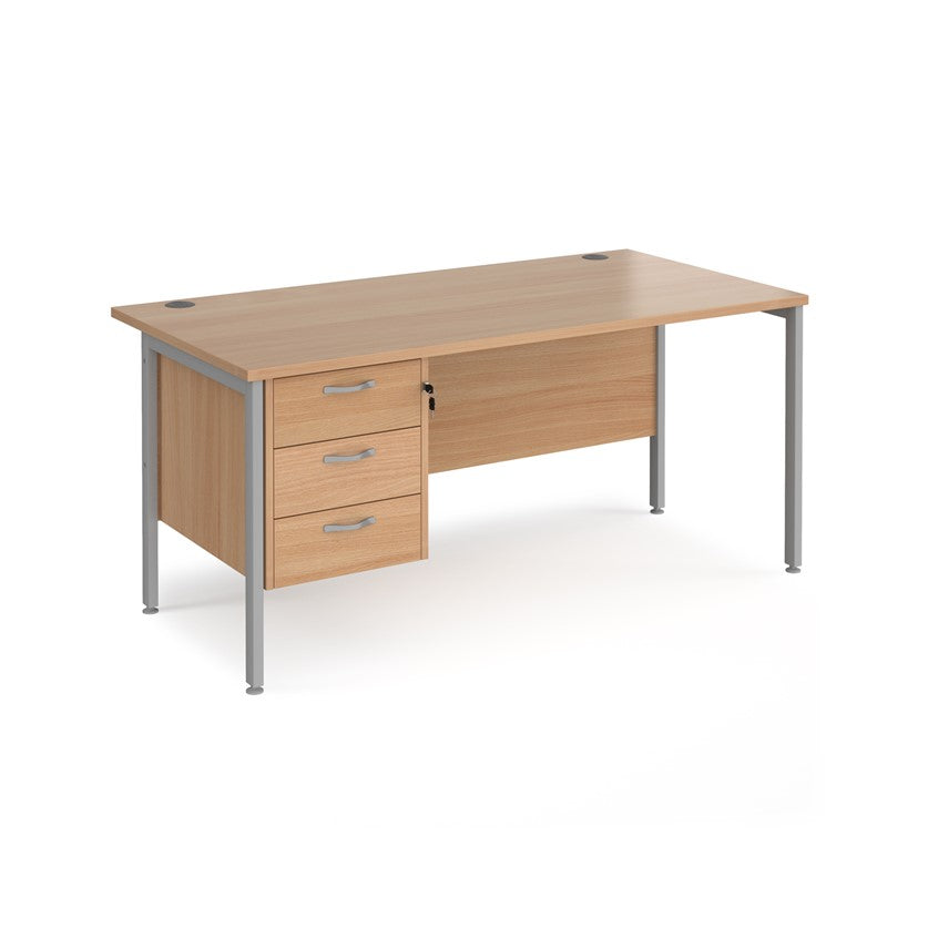 Maestro 25 H Frame Straight Desk with 1 pedestal (Available in 4 sizes)