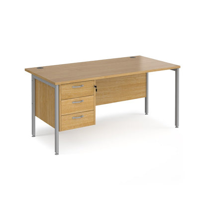 Maestro 25 H Frame Straight Desk with 1 pedestal (Available in 4 sizes)