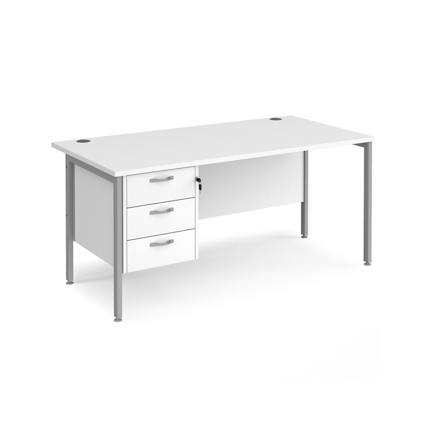 Maestro 25 H Frame Straight Desk with 1 pedestal (Available in 4 sizes)