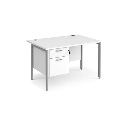 Maestro 25 H Frame Straight Desk with 1 pedestal (Available in 4 sizes)