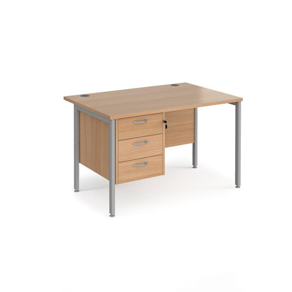 Maestro 25 H Frame Straight Desk with 1 pedestal (Available in 4 sizes)