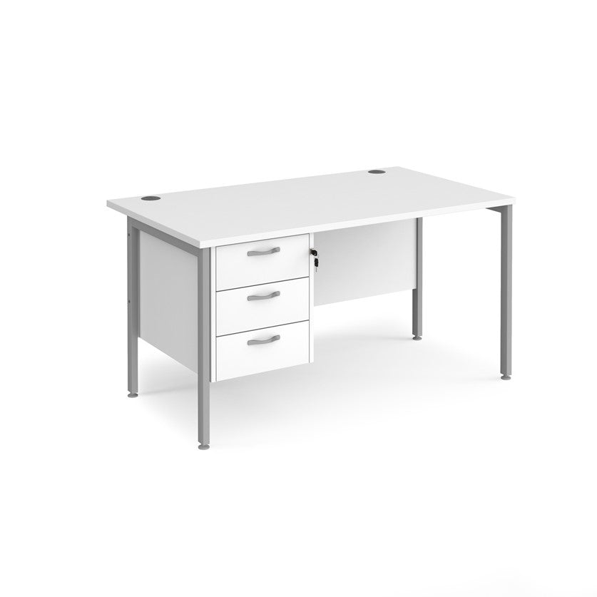 Maestro 25 H Frame Straight Desk with 1 pedestal (Available in 4 sizes)